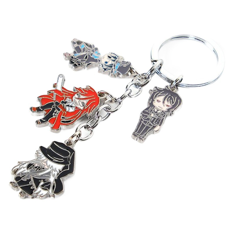 Black Deacon Surrounding Sebasshire Black Home Alloy Model Doll Keychain New Anime Series