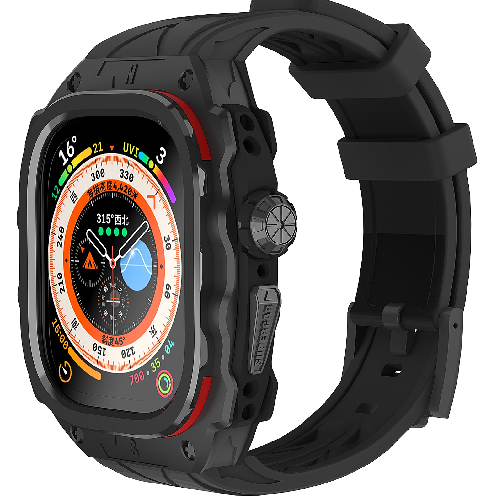 Picture of For Apple Watch Strap Metal Silicone Super Running Apple iwatch Ultra49mm One Watch Strap