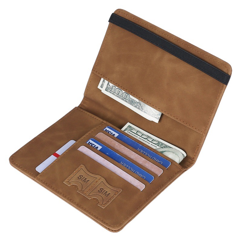 Explosive PASSPORT Passbook Bag Men's Card Bag RFID Passbook Holder Wallet Frosted PU ID Bag for SIM Card
