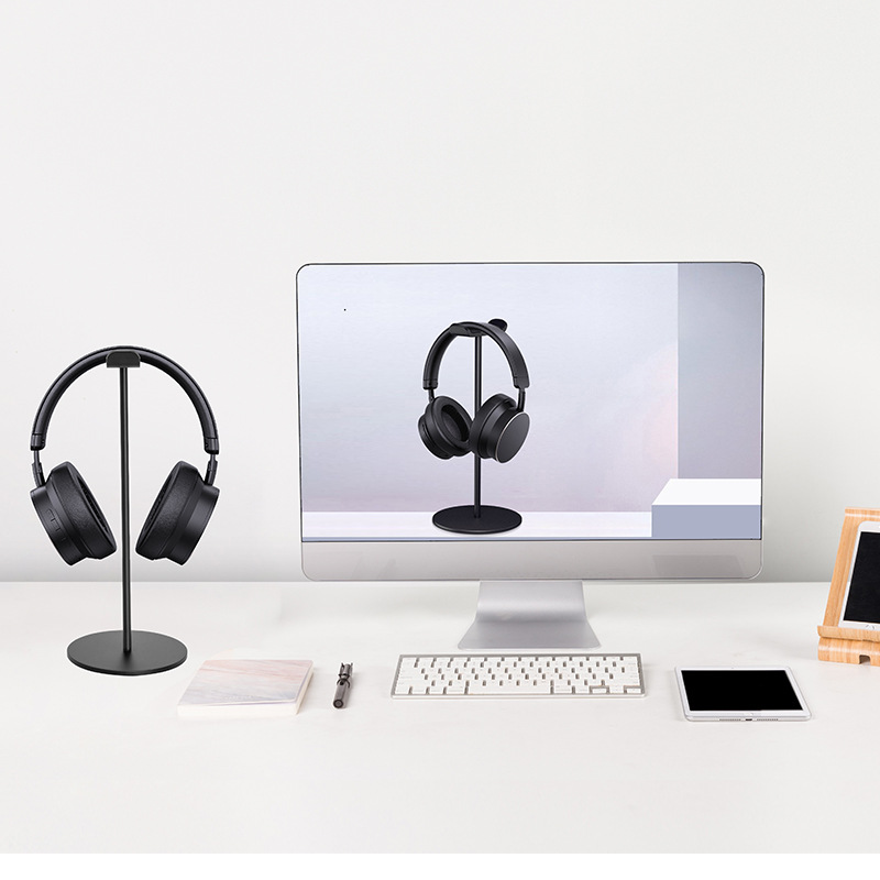 Picture of Aluminum Alloy Headset Stand Display Stand Headset Stand Removable Hanging Storage Headset Hanger