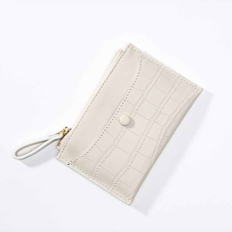 Picture of New Style Simple Short Women's Coin Purse Zipper Coin Bag Mini Ultra-thin Multi-card Handheld Fashion Card Bag Trendy