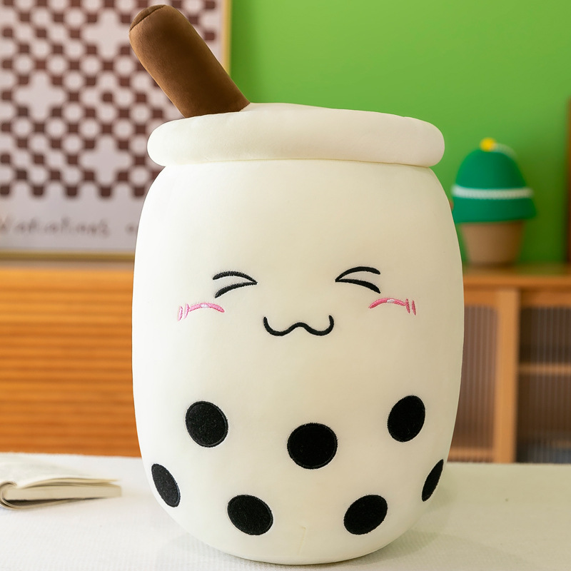 Picture of Simulation fruit milk tea cup pillow plush toy large bubble tea Doll Doll Gift cross-border foreign trade