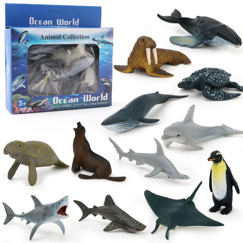 Picture of Popular science toys sand table scene dinosaur marine animal matching knowledge learning card science education cognitive model teaching aids