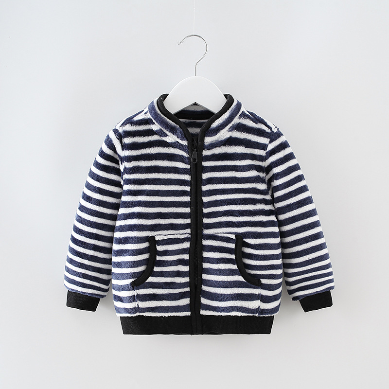 Picture of Children's coat spring and autumn flannel baby coat girls boys cardigan sweater baby coat a generation of hair