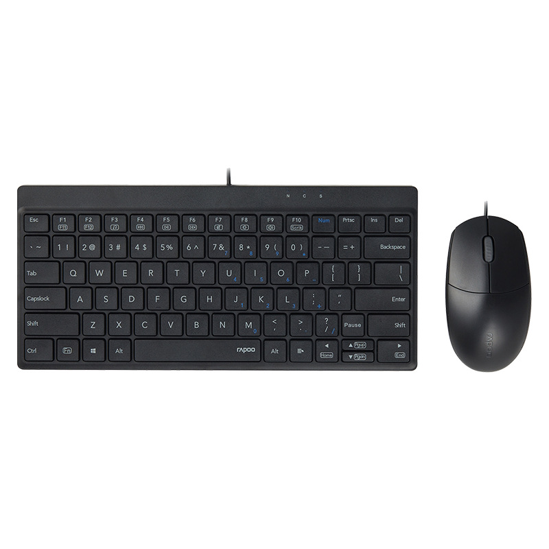 Picture of Rapoo Nk8000 Industrial Keyboard Crater Chocolate 1.8m Wire USB Keyboard Office Laptop