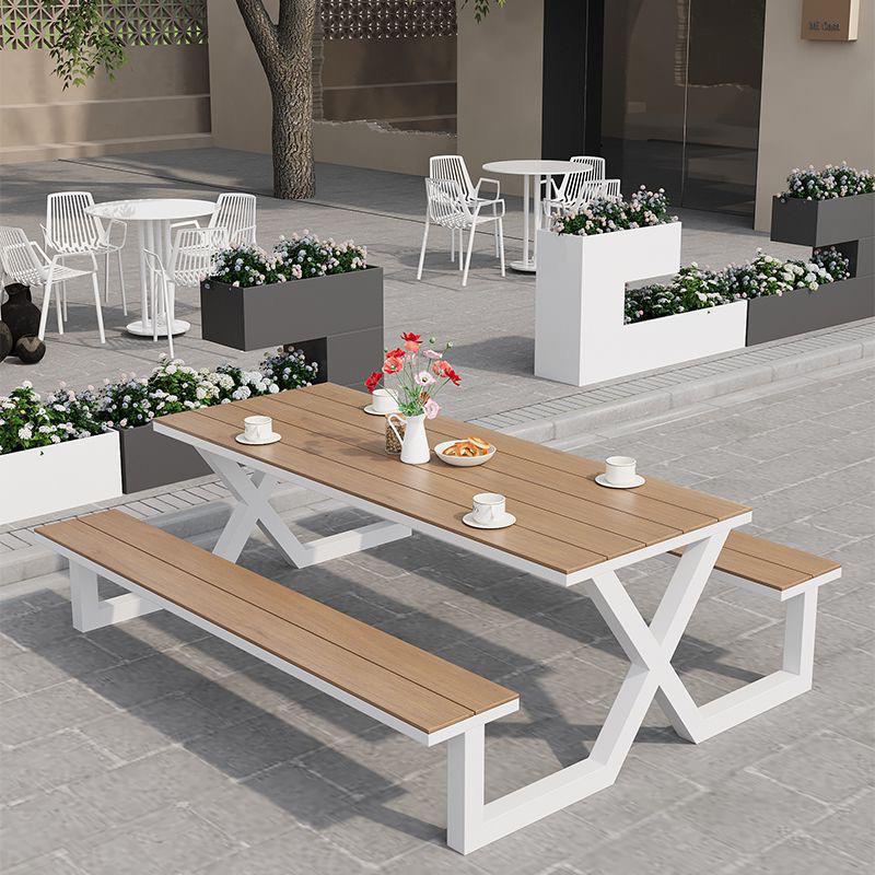 Picture of Outdoor conjoined park table and chair combination garden courtyard seat scenic spot outdoor bench square outdoor table and chair