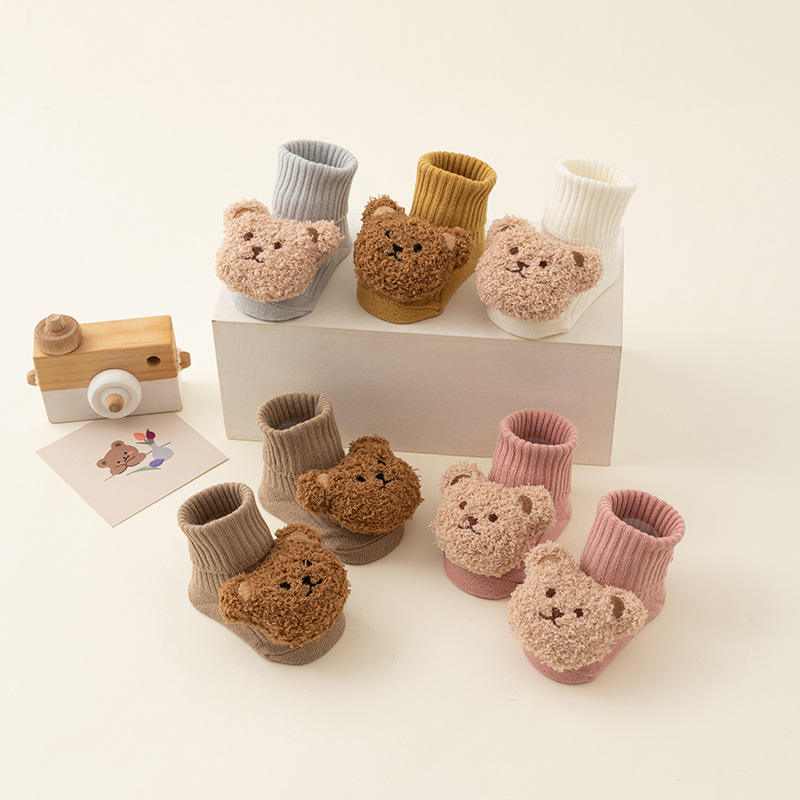 Picture of 24 baby spring and autumn a cotton tube dispensing non-slip floor socks baby socks cartoon toddler socks wholesale