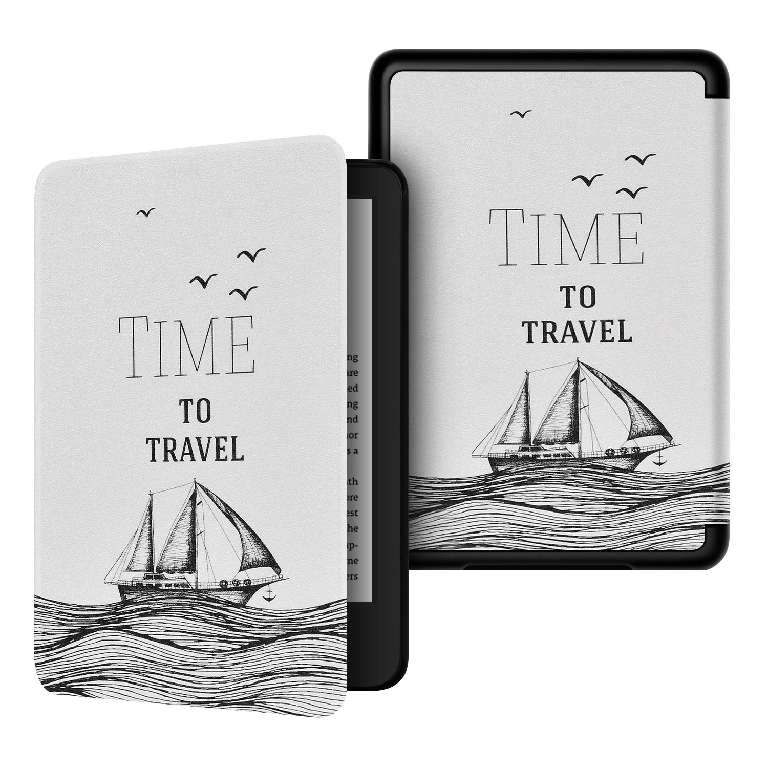 Picture of Spot Suitable for Kindle Protective Case 2016 Entry Version 558 Silk Pattern Painted Protective Case Migu X Leather Case