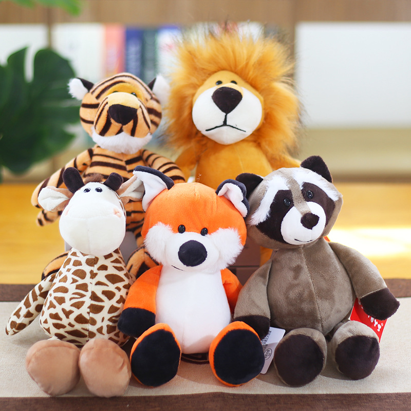 Picture of Forest Animal Doll Plush Toy Elephant Monkey Tiger Lion Giraffe Doll Children's Gifts Wholesale
