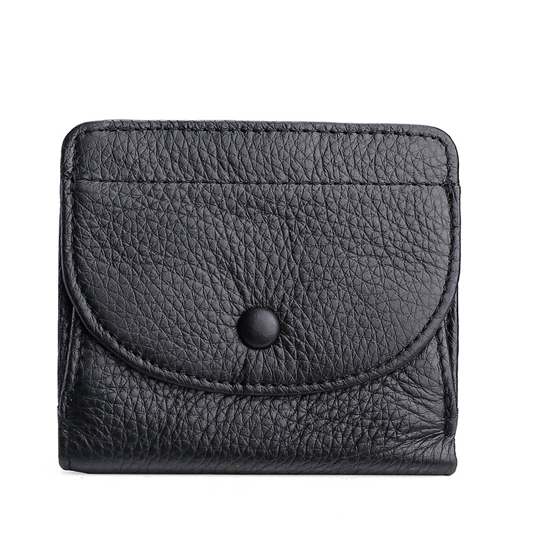 Picture of Women's Genuine Leather Wallet Top Layer Cowhide Coin Purse Wholesale Multi-Function Button Type Coin Purse Cross-Border Women's Wallet