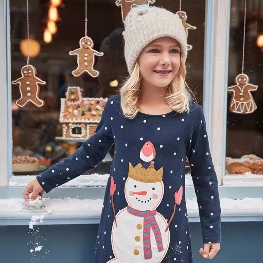 Picture of Girls dress autumn new children's clothing Europe and the United States wholesale long sleeve student skirt children's skirt a generation of hair