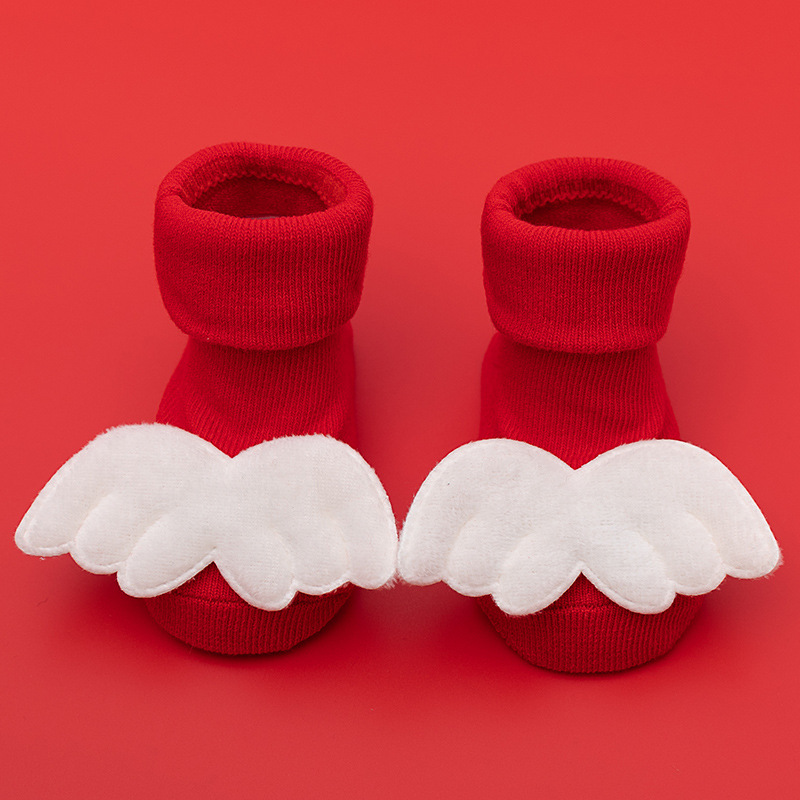 Picture of Newborn baby baby terry socks autumn and winter thick non-slip Christmas socks toddler red floor socks wholesale