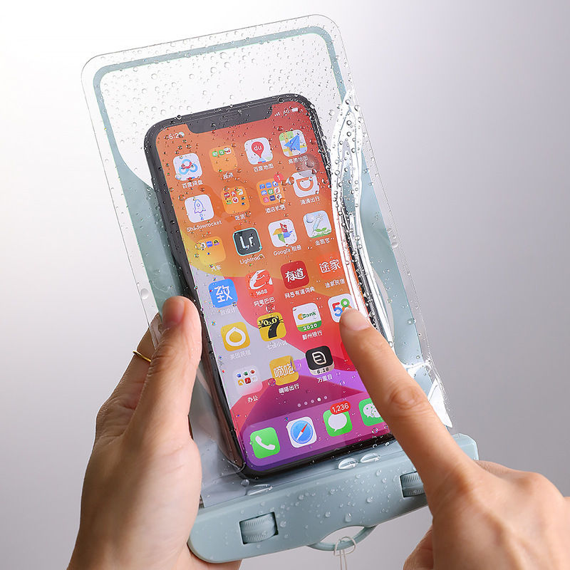 Picture of Touchscreen swimming waterproof mobile phone bag outdoor water sports sealed mobile phone waterproof bag wholesale