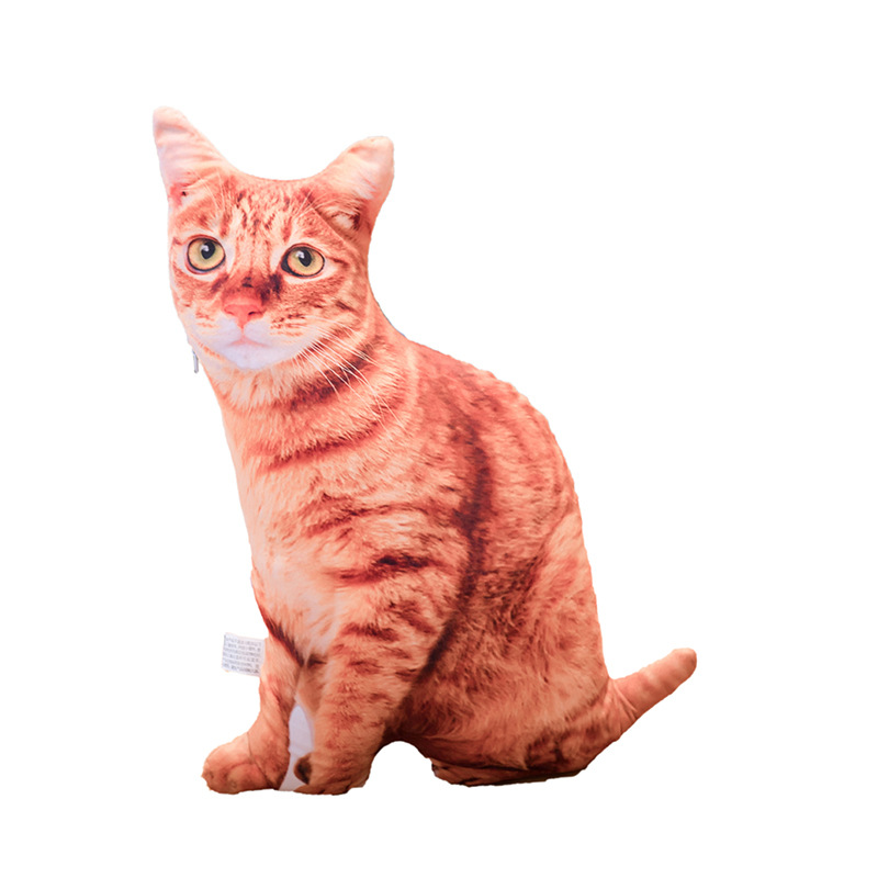 Picture of Creative simulation 3D three-dimensional Cat pillow Tiger Cat plush toy doll children's comfort doll wholesale