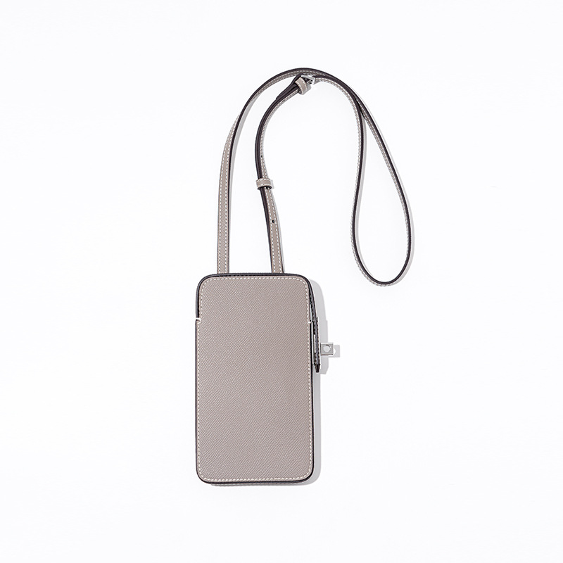Picture of New Fashion All-match Lock Mobile Phone Bag Palm Print Leather Box Bag Simple Solid Color Crossbody Mini Bag for Women