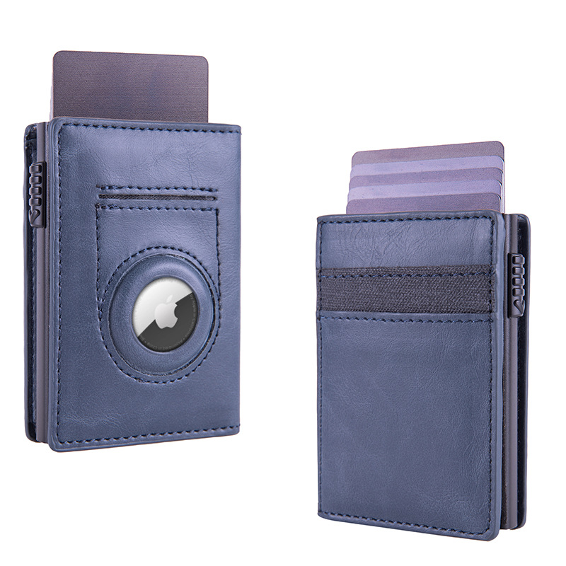 Picture of Cross-border AirTag tracker card holder RFID anti-theft brush creative magnetic coin purse credit card case card holder