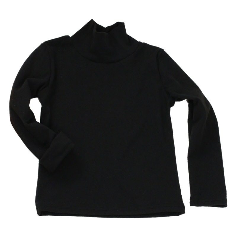 Autumn and Winter New Style German Velvet Kidsren's Half Turtleneck Bottoming Shirt Pure Color Boys and Girls Baby Thermal Intimates Dropshipping