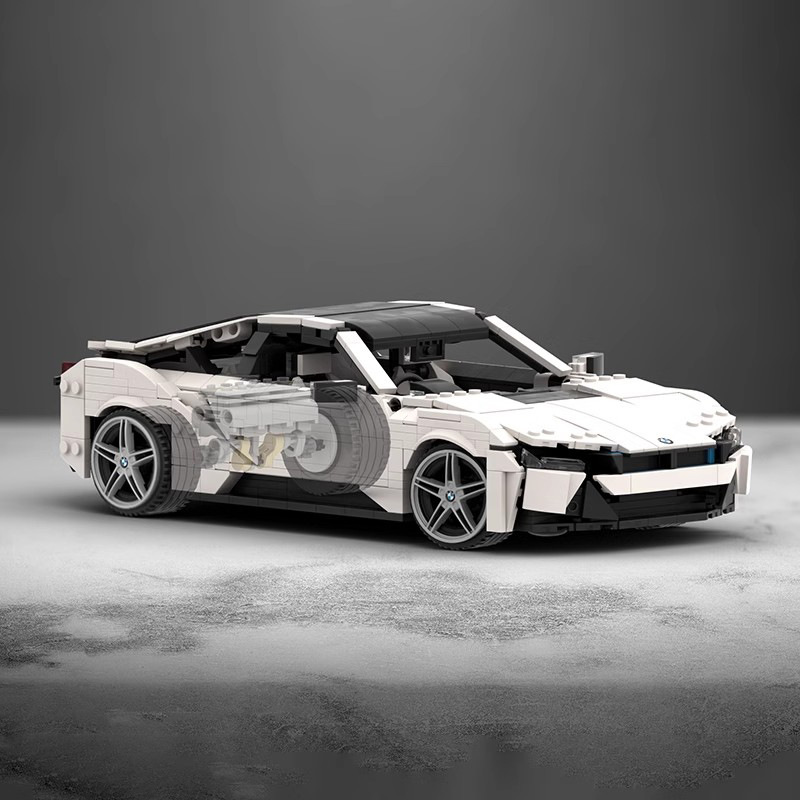 Picture of Compatible with Lego domestic building blocks MOC-148203 BMW i8 assembled car super sports car car model gift ornaments