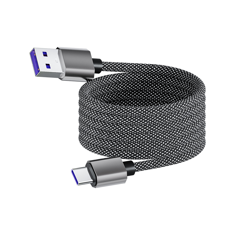 Picture of [Source Factory] Double Magic Magnetic Super Fast Charging Automatic Storage Data Cable Suitable for Apple Android Huawei