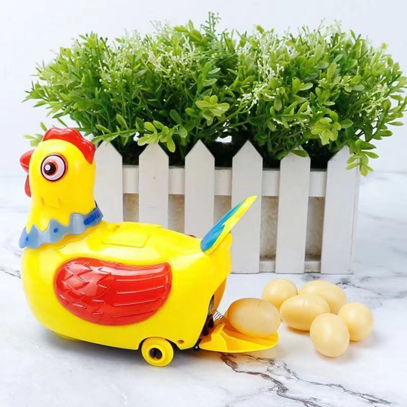 Picture of Children's electric music universal lower laying hen egg toy walking light simulation chicken toy treasure