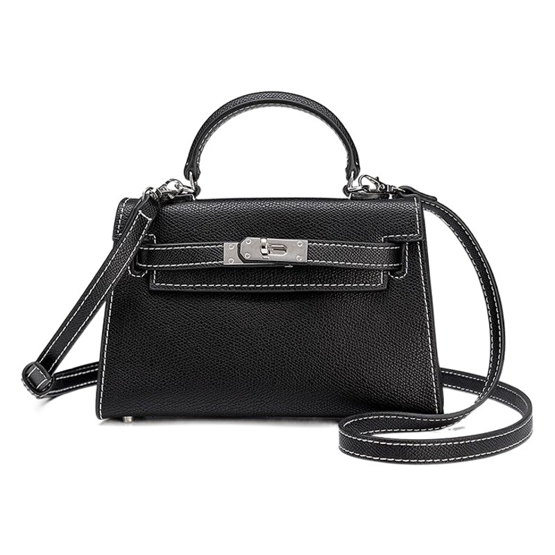 2025 New Palm Print Pu Bag Women's Mini Kelly Bag Women's Bag Shoulder Handbag Cross-Border Popular Bag