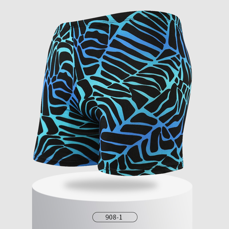 Picture of Explosions swimming trunks adult men's plus size anti-embarrassment boxer men's printing beach hot spring swimming trunks factory wholesale
