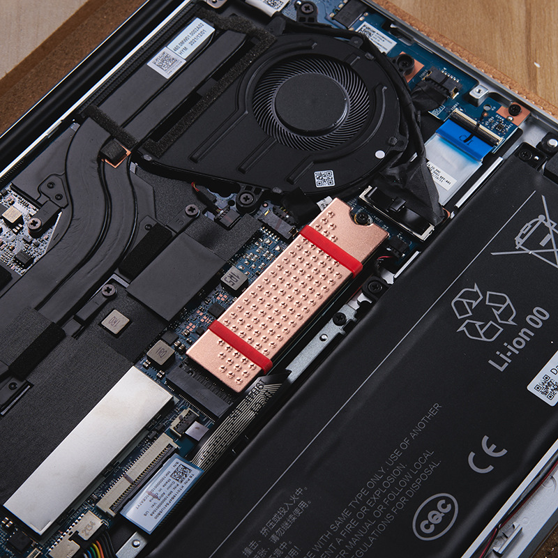 Picture of Cold matte copper Pro M.2SSD solid state drive radiator pure copper notebook 2280NVMe copper heat sink