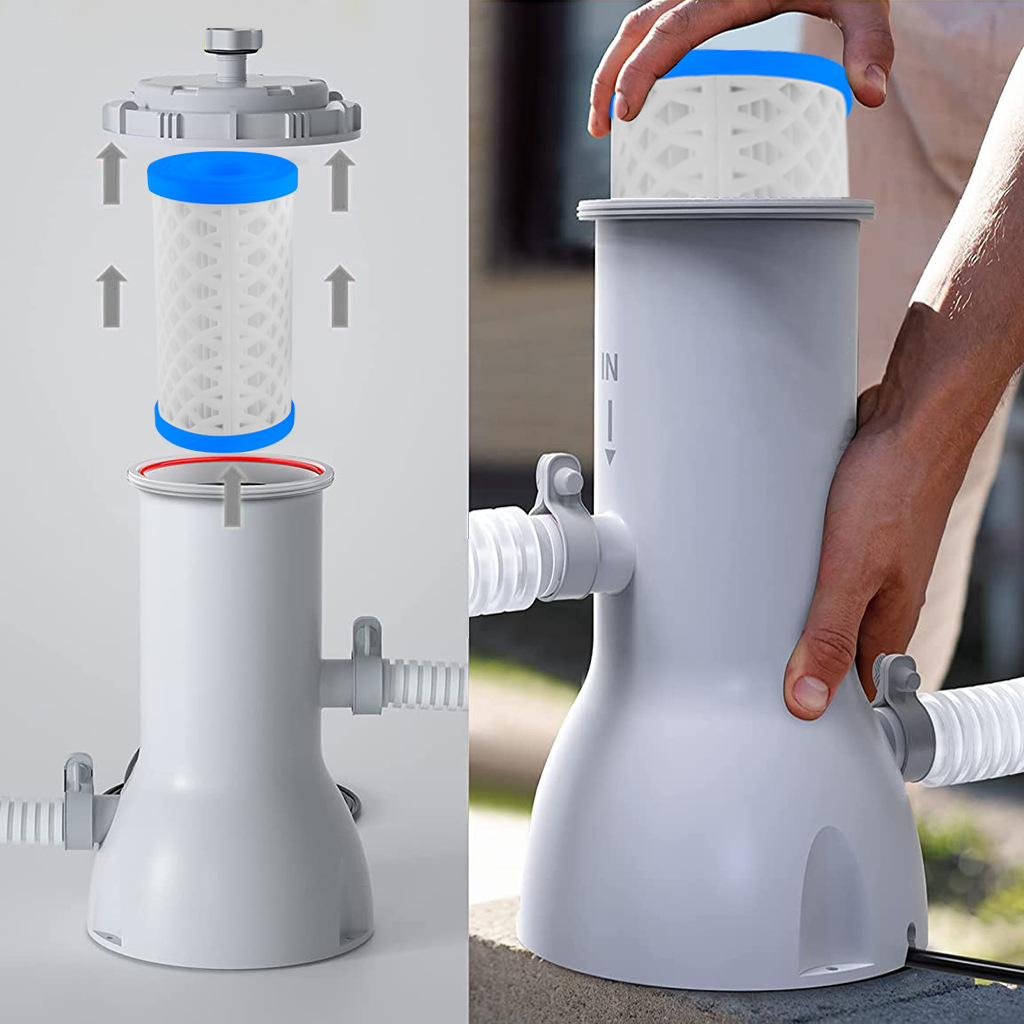 Picture of New swimming pool filter element folding filter inflatable pool water purifier cleaning anti-fouling skimmer can replace the inner core