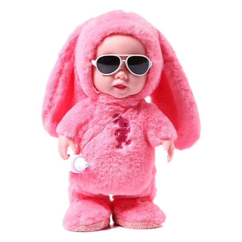 1 Electric Stuffed Toy Baby Bottle Doll Can Sing, Walk, Talk and Learn Tongue Girls 1-3 Years Old Children's Educational Puzzle