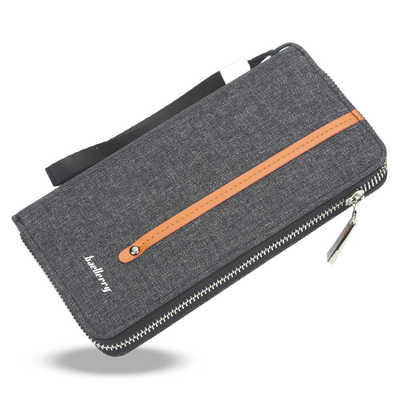 Picture of Baellerry Men's Wallet Long Canvas Zipper Casual Multi-Card Slot Multi-Functional High-End Clutch Bag