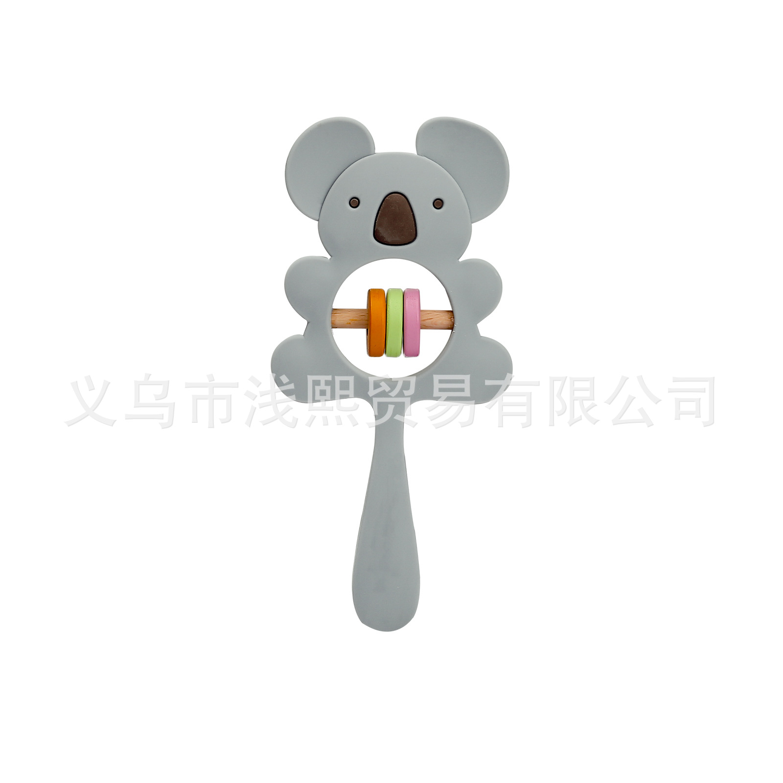 Picture of Silicone Koala Animal Baby Hand Catch Rattle Can Gnaw Gum Baby Soothing Puzzle Bell Elephant Hand Cattle