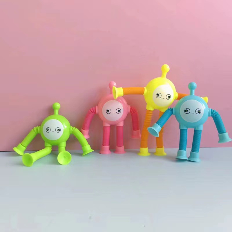 Picture of Cross-border Varied Shape Luminous Stretch Tube Egg Boy Puzzle Novelty Decompression Toy Cartoon Suction Cup Telescopic Tube Egg