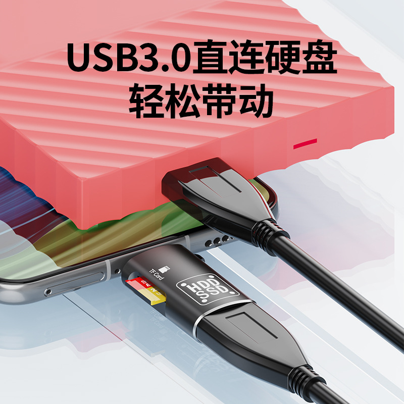 Picture of 3.0USB USB memory card reader to Typec mobile phone adapter otg multi-function 3.0U disk adapter