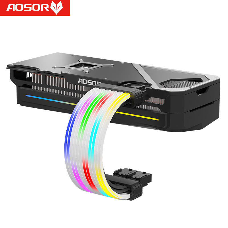 Picture of Cool Moon Computer Argb Light Line 40 Series 16P Graphics Card 24Pin Motherboard Starlight Effect Power Supply Extension Neon Line