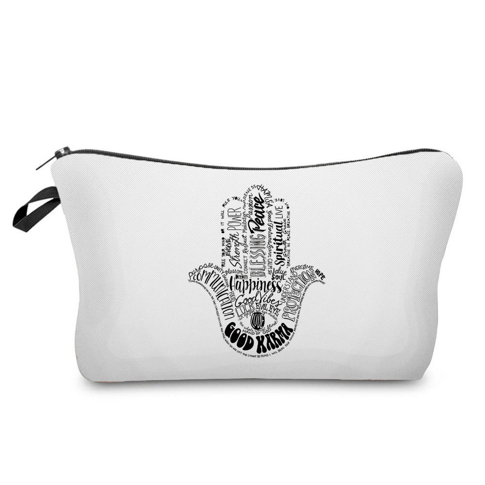 Picture of Factory Direct geometric printing cosmetic bag simple pattern wash bag portable travel cosmetics storage bag
