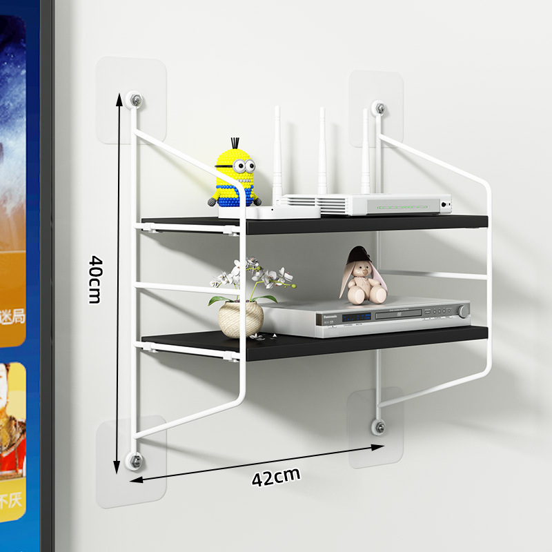 Picture of Cross-Border Wholesale Router Storage Rack for Tv Set-Top Boxes, Wall-Mounted Wifi Storage Rack Without Drilling