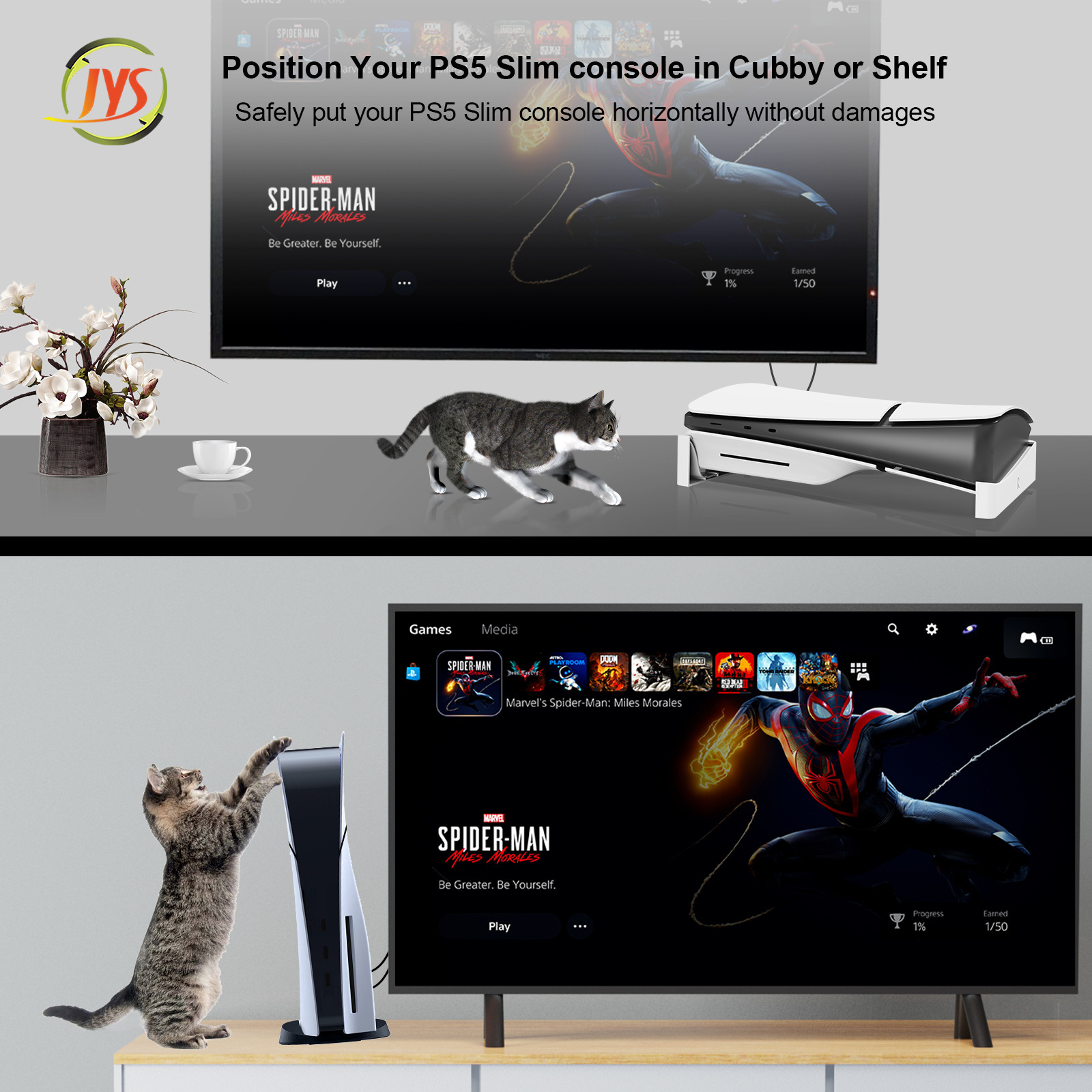 Picture of New Ps5 Slim Host Horizontal Bracket Digital/Optical Drive Version Ps5Pro Host Universal Storage Bracket