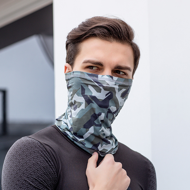 Picture of Sunscreen Mask Ice Silk Scarf Set Men's Headband Neck Protection Neck Summer Fishing Magic Riding Face Face Face Thin
