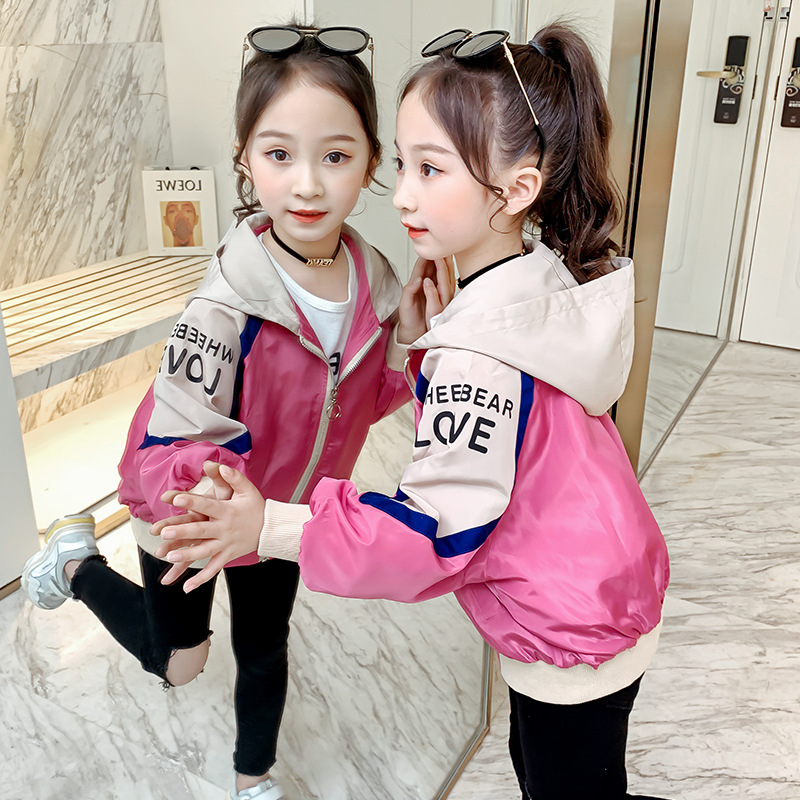 Picture of Girls' spring coat children's Korean style fashionable jacket for children 2020 new medium and big children fashionable jacket for little girls fashionable children's clothing