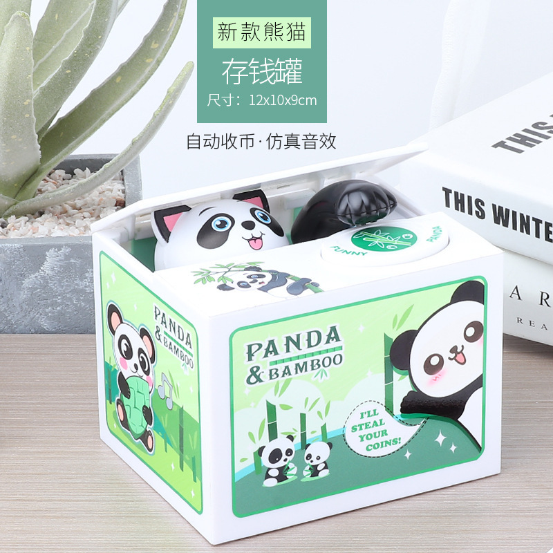 Picture of Cute creative money cat piggy bank children's toys greedy cat electric piggy bank stealing cat piggy bank coins