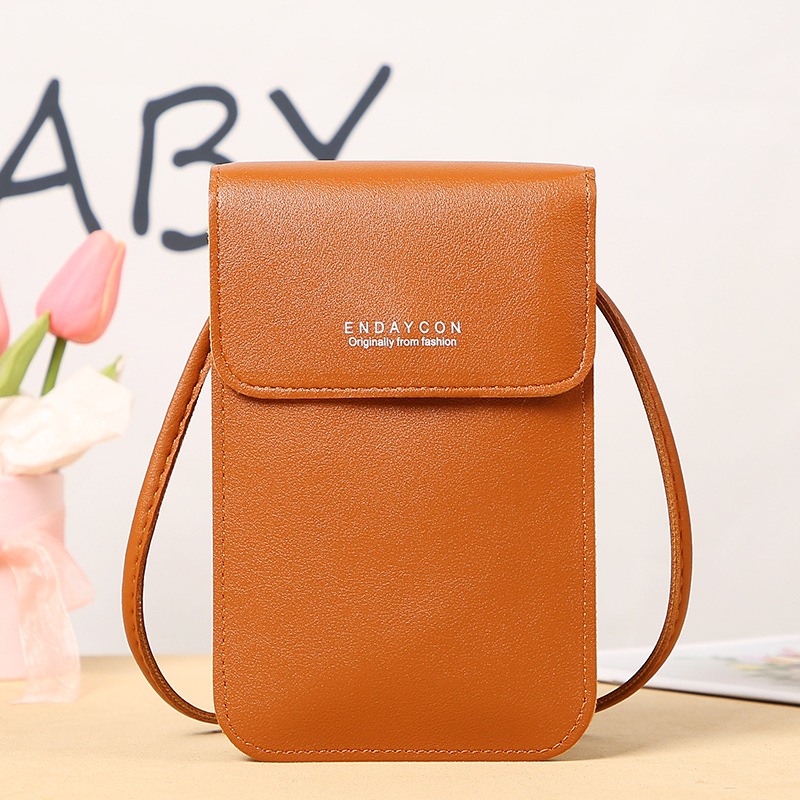 Picture of New Mobile Phone Bag for Women Korean Style Fashionable Multi-Functional Crossbody Shoulder Bag Zipper Solid Color Simple Mini Versatile Wallet