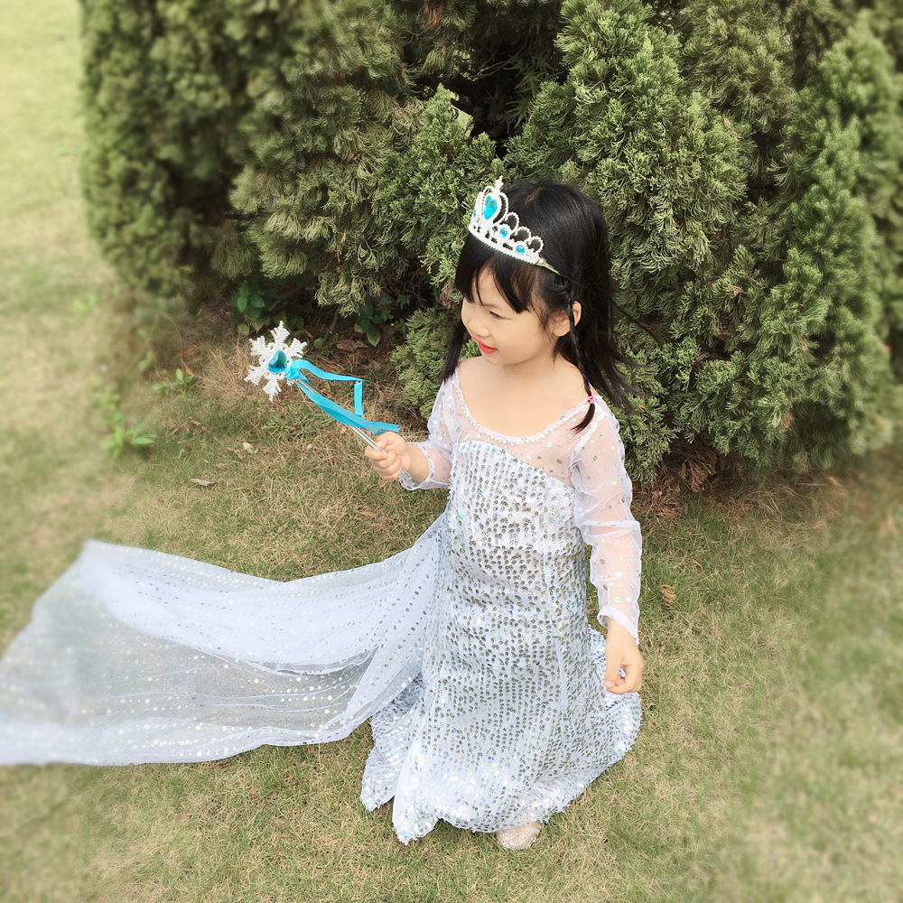 Picture of Ice and Snow 2 Mesh Shiny Colorful Diamond Sequins Long Sleeve Dress Long Dress
