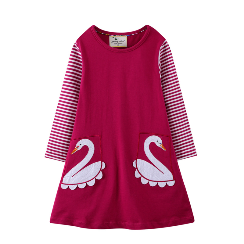 Picture of Girls dress autumn new children's clothing Europe and the United States wholesale long sleeve student skirt children's skirt a generation of hair