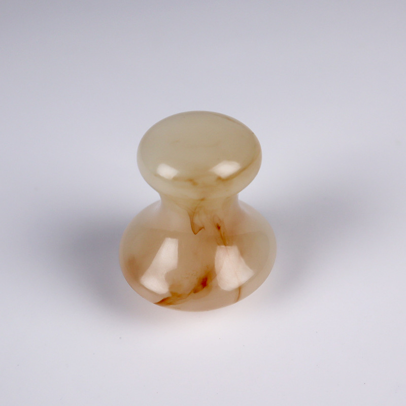 Picture of Cross-border direct supply of natural quartz stone powder crystal massage stone mushroom head Dongling jade stone facial scraping massage ball