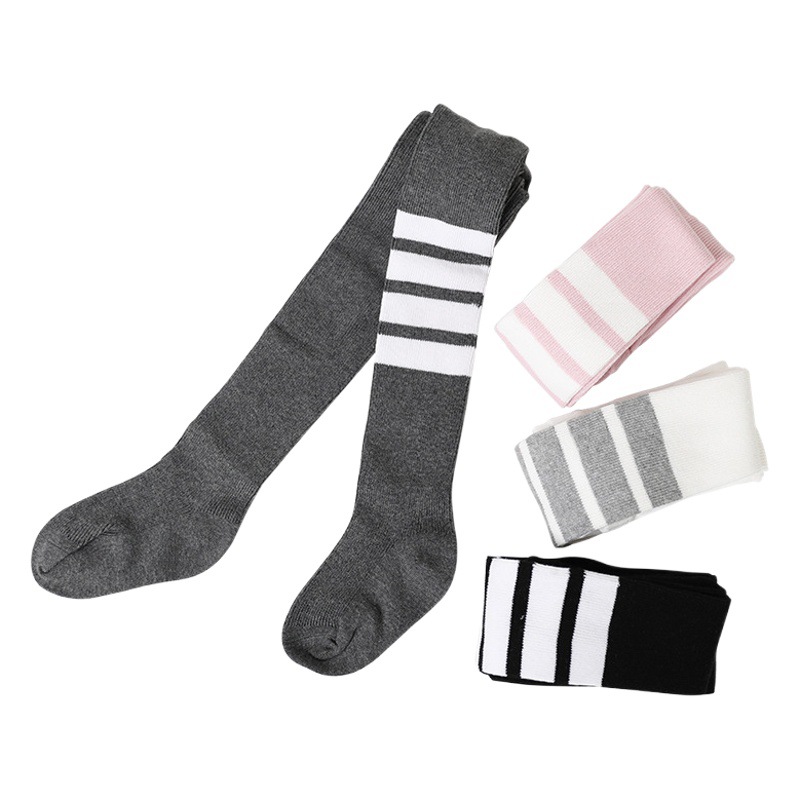 Wide Striped Pantyhose Wholesale Spring and Autumn Children's Socks Sweet Girls Princess Socks Cotton Socks Academy Dance Base Socks