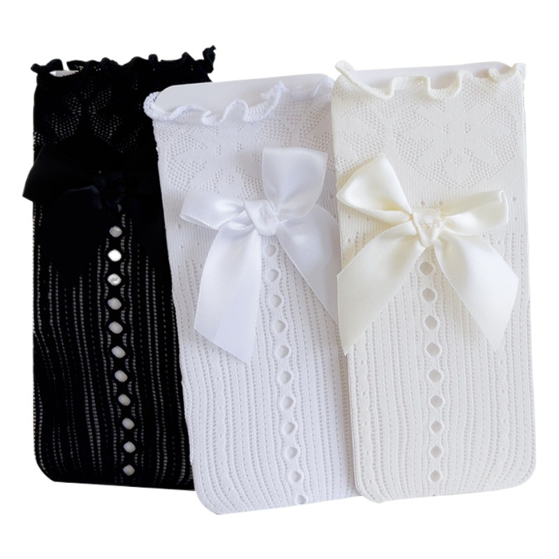 Lolita socks girls stockings spring and summer Princess bow lace socks Japanese JK calf socks manufacturers wholesale