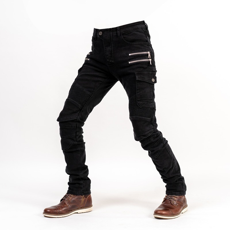 Picture of Motorcycle Riding Pants Motorcycle Pants Jeans with Protectors Four Seasons Spring Men's and Women's Casual Anti-fall Pants