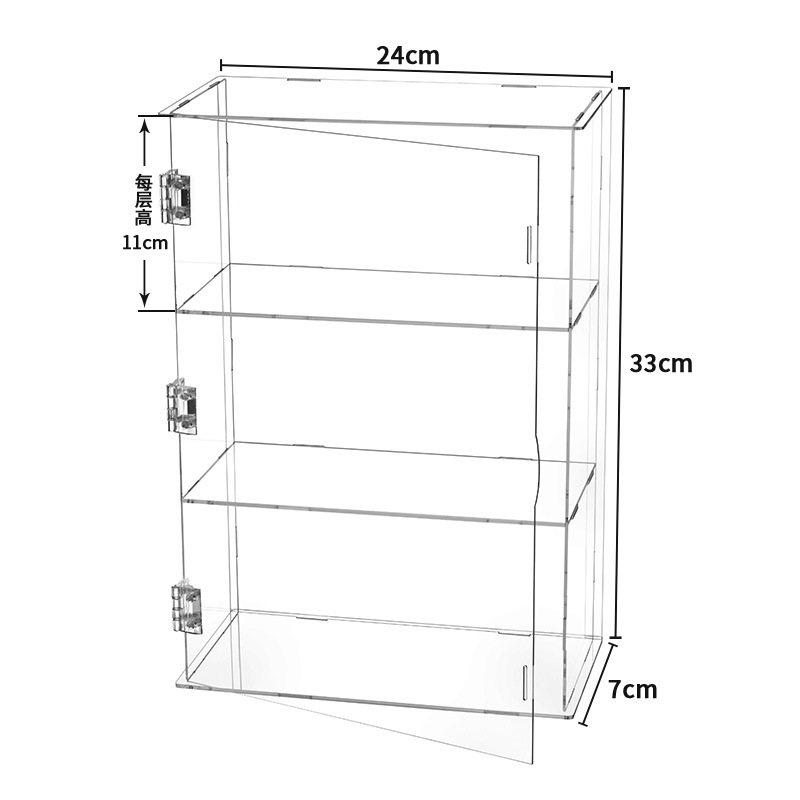 Picture of Acrylic hand-made display box layered grid assembled storage box high permeability model box Ming egg dust box