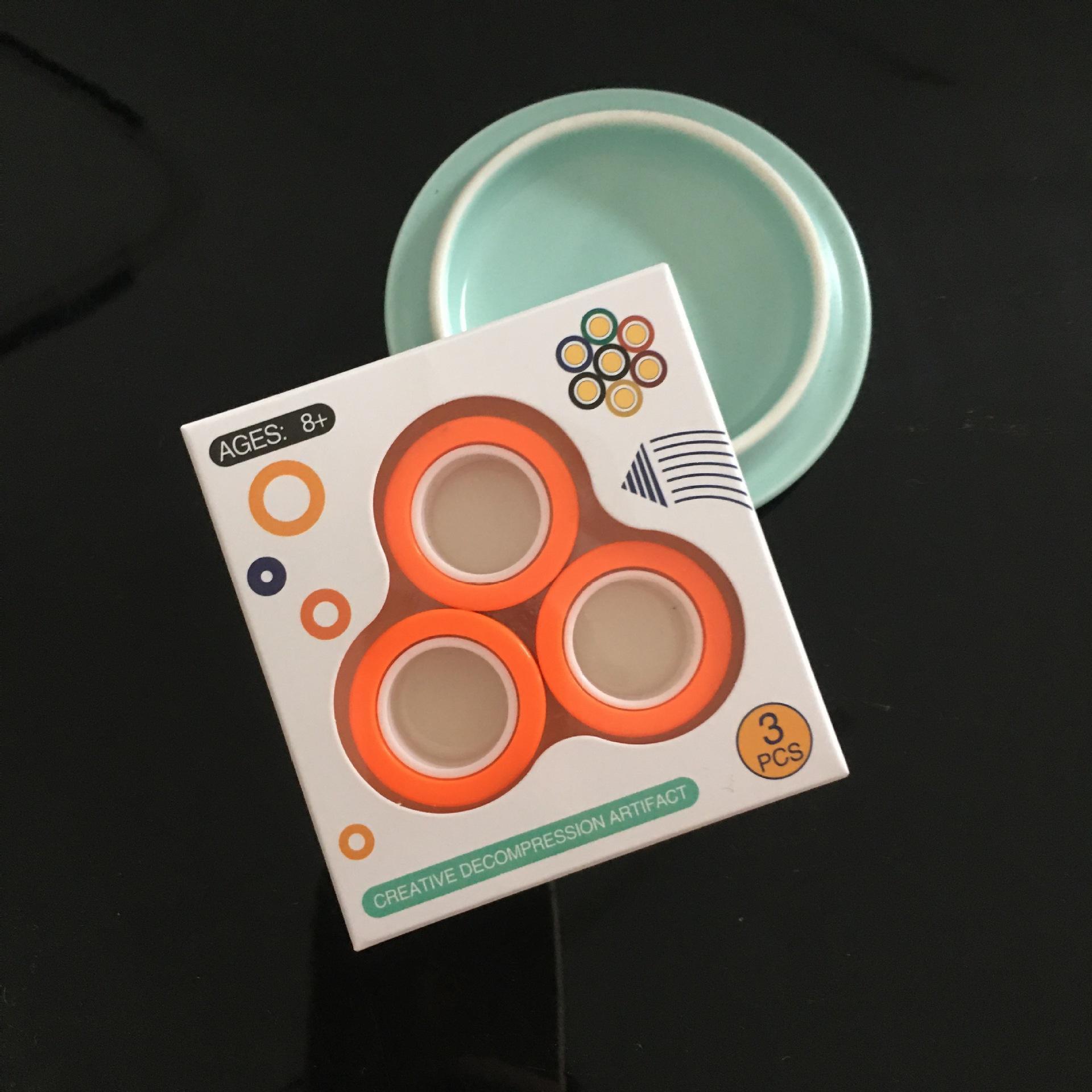 Picture of Decompression Toys New and Unique Cross-Border Amazon Magnetic Ring Ring Strong Magnetic Fingertip Spinner Toy Decompression
