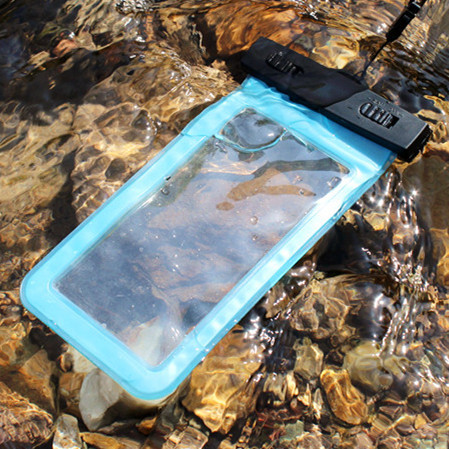 Picture of Large window smart phone waterproof bag PVC plastic clip sealing mobile phone rainproof storage bag large screen 7 inch screen Universal